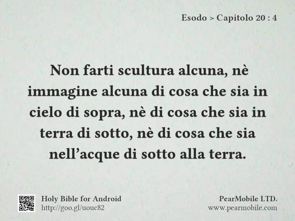 Esodo, Capitolo 20:4